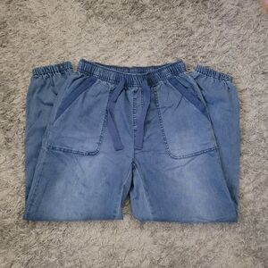 Time & Tru Casual Blue Denim Joggers